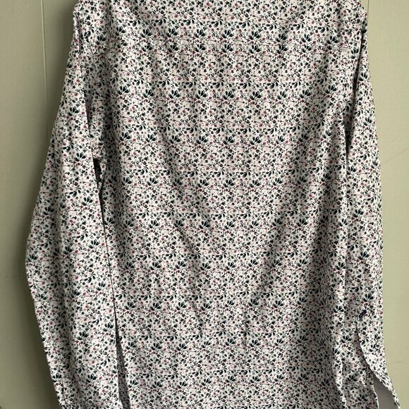 Daniel Hechter Floral Pattern Slim Fit Non Iron Button Down Long Sleeve Medium - Picture 4 of 5